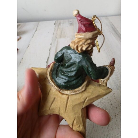 Vintage applause Santa star painting ornament unique Xmas tree - Picture 7 of 9